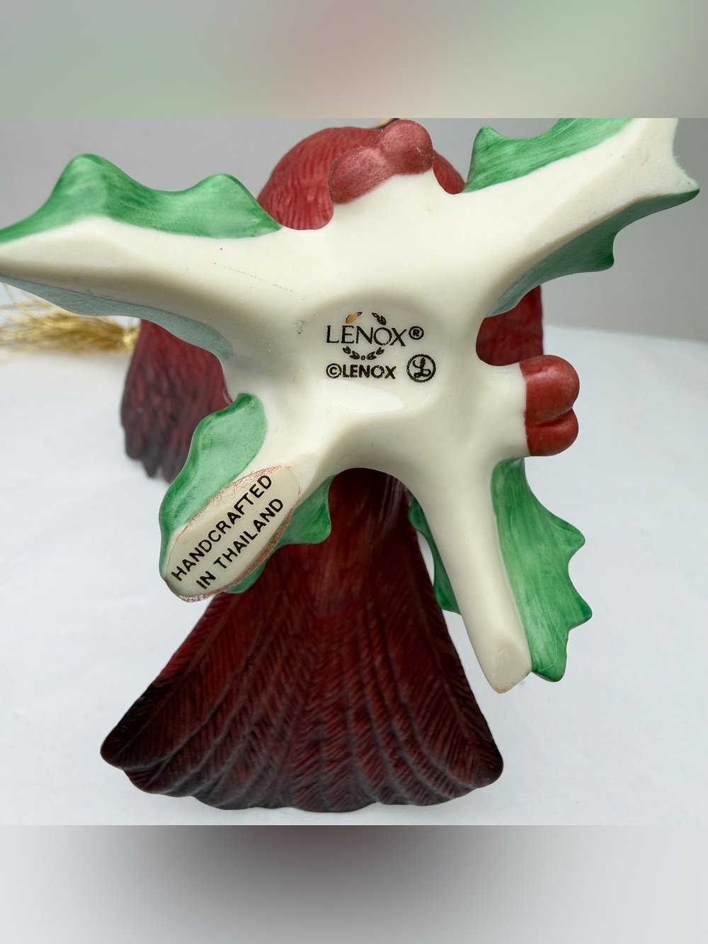 Lenox Winter Greetings Cardinal Figurine Christmas Tree Ornament Vintage - Picture 6 of 8